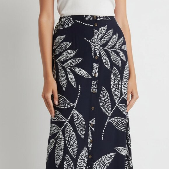 NWOT Dr2 By Daniel Rainn Paisley Button Front Maxi Skirt - Picture 3 of 14